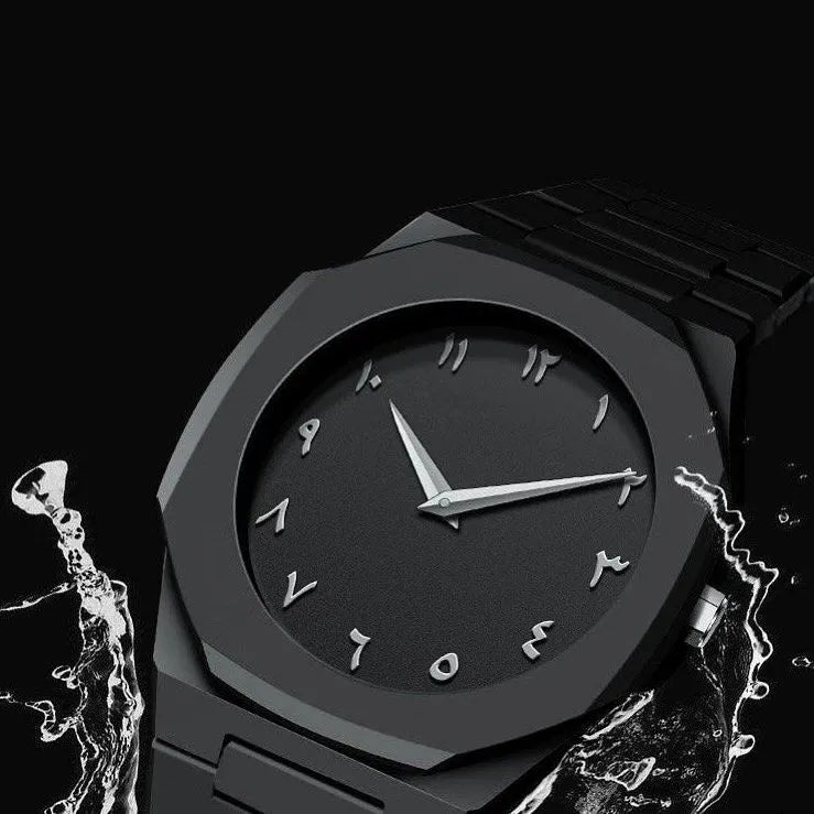 Black Arabic Aura Watch For Men | Luxury Style & Eleegent  Watch for Men