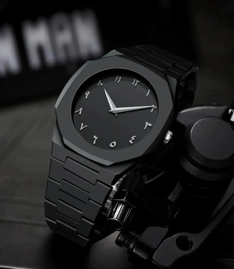 Black Arabic Aura Watch For Men | Luxury Style & Eleegent  Watch for Men