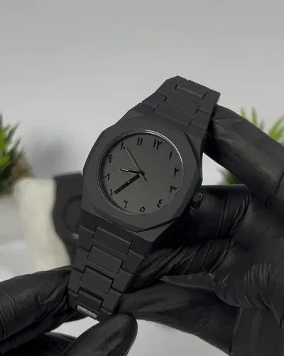 Black Arabic Aura Watch For Men | Luxury Style & Eleegent  Watch for Men