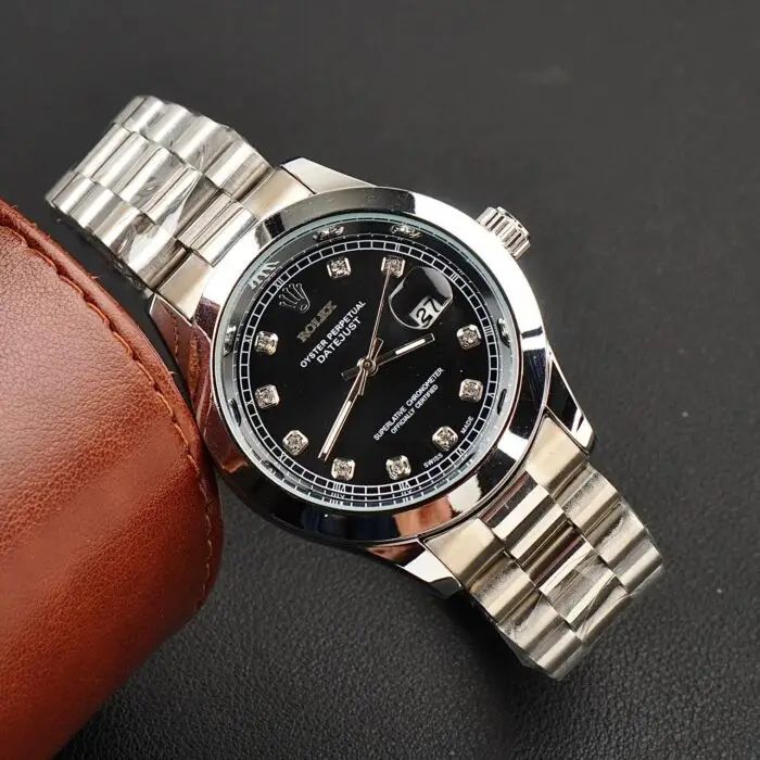 Rolex Oyster Perpetual Datejust Men's Luxury Watch with Diamond Markers
