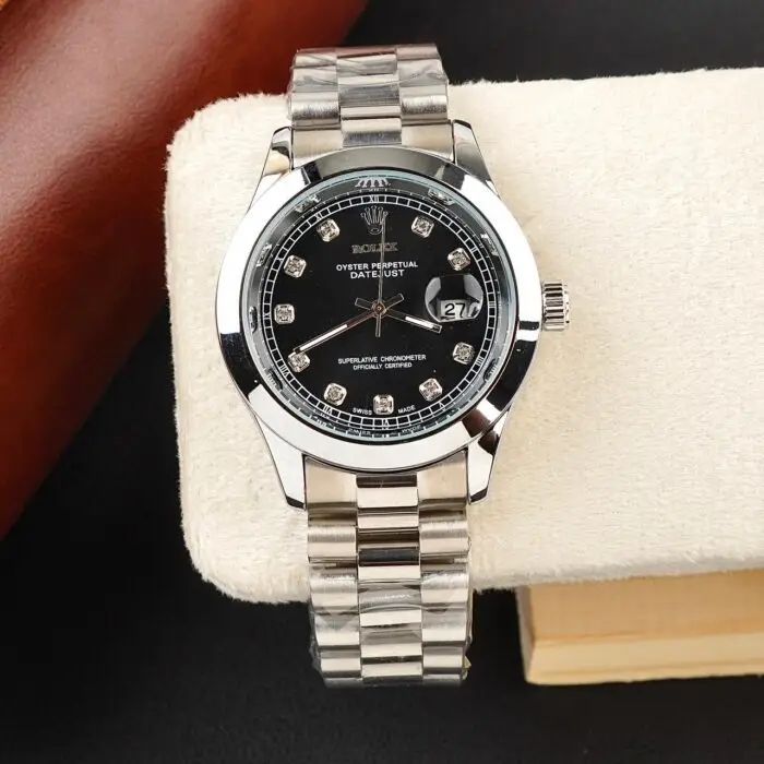 Rolex Oyster Perpetual Datejust Men's Luxury Watch with Diamond Markers