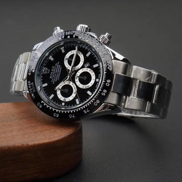 Luxury Black Dial Wrist Watch for Men | Premium Stylish Stainless Steel Men’s Watches – Classic Watches for Men