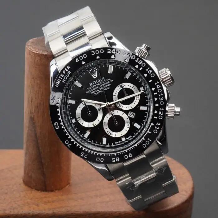 Luxury Black Dial Wrist Watch for Men | Premium Stylish Stainless Steel Men’s Watches – Classic Watches for Men