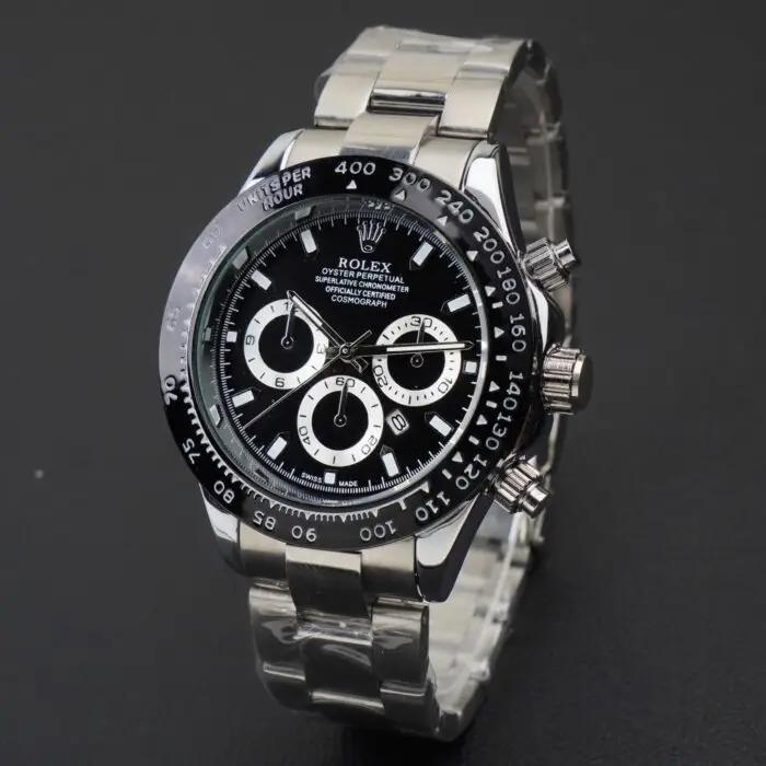 Luxury Black Dial Wrist Watch for Men | Premium Stylish Stainless Steel Men’s Watches – Classic Watches for Men